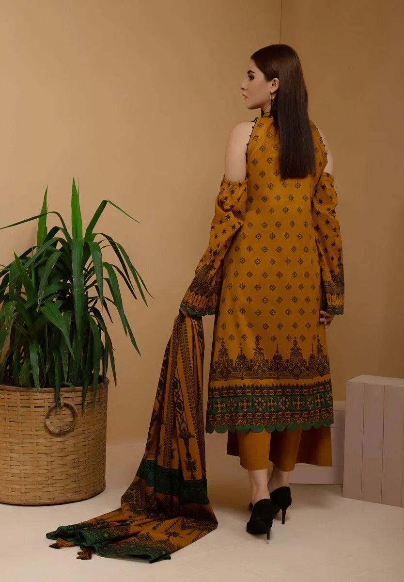 ACE Galleria Digital Embroidered Cambric Unstitched 3pc Suit ACE 12077