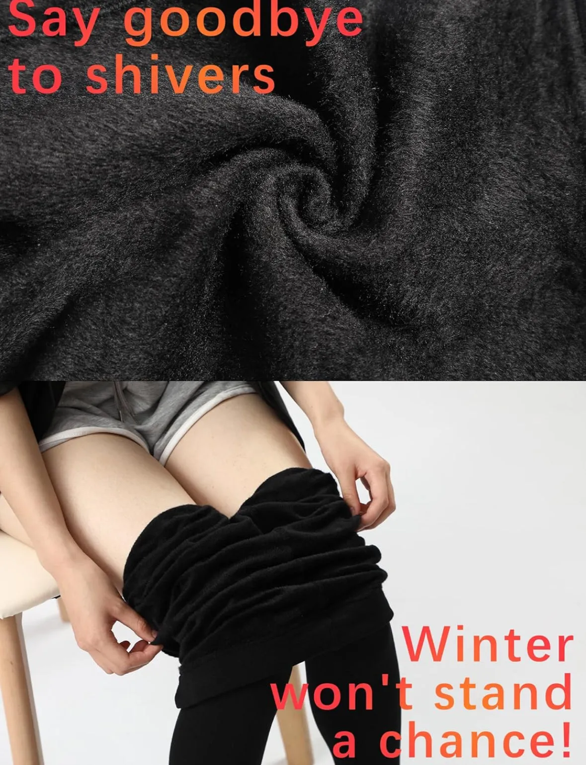 Cozy Comfort Fleece-Lined Thick Tights (All Black)