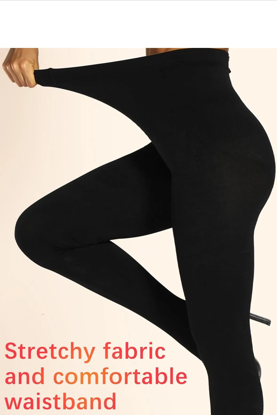 Cozy Comfort Fleece-Lined Thick Tights (All Black)